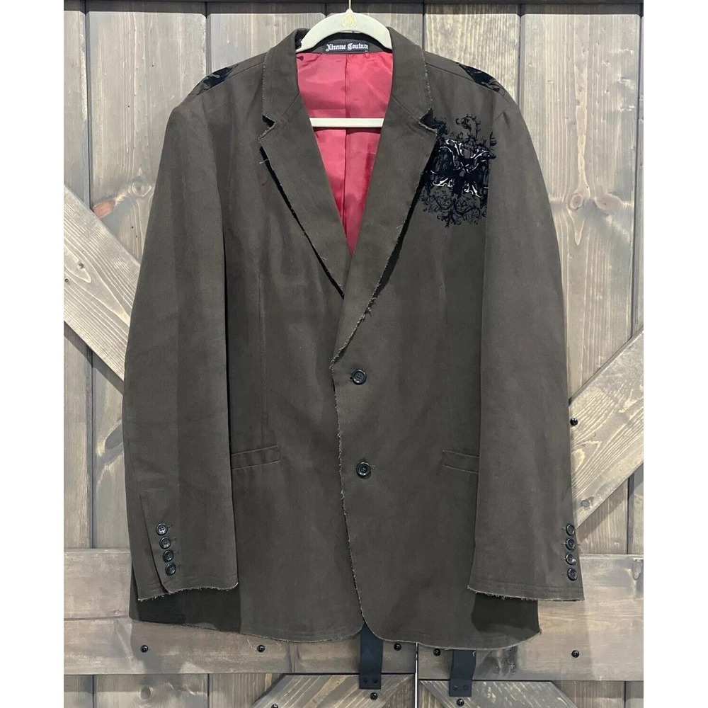 Xtreme Couture Brown Jacket/ Blazer With Red Lining  Men's Size L‎ 44-46